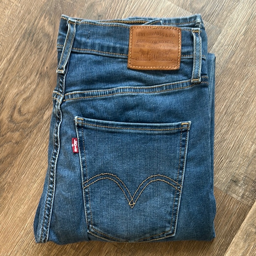 Levi's Mile High Super Skinny Jeans in Classic Blue color